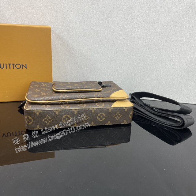 Lv路易威登2023專櫃新款Trio郵差包 LV老花單肩斜挎女包 M46694 ydh5113